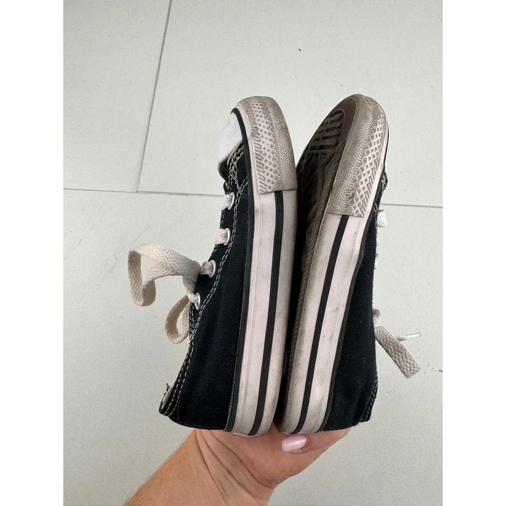 Converse All Star Chuck‎ Taylor Black Canvas Low Top Sneakers Shoes Sz 7 Toddler